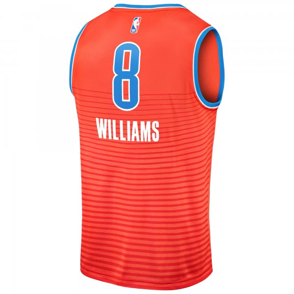 Men's Oklahoma City Thunder Jalen Williams Fanatics Orange Fast Break Replica Player Jersey - Statement Edition