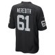 Men's Las Vegas Raiders Jordan Meredith Nike Black Game Player Jersey