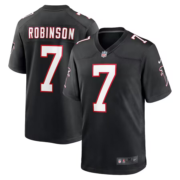 Youth Atlanta Falcons #7 Bijan Robinson Nike Black 2023 NFL Draft First Round Pick Throwback Limited Jersey