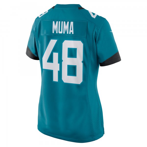 Women's Jacksonville Jaguars Chad Muma Nike Teal Game Jersey