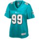 Women's Miami Dolphins Jason Taylor NFL Pro Line Aqua Retired Player Replica Jersey