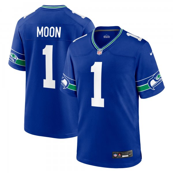 Men's Seattle Seahawks Warren Moon Nike Royal Throwback Retired Player Game Jersey