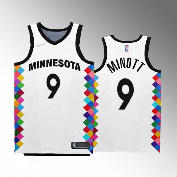 Minnesota Timberwolves Josh Minott #9 White 2022-23 City Edition Jersey