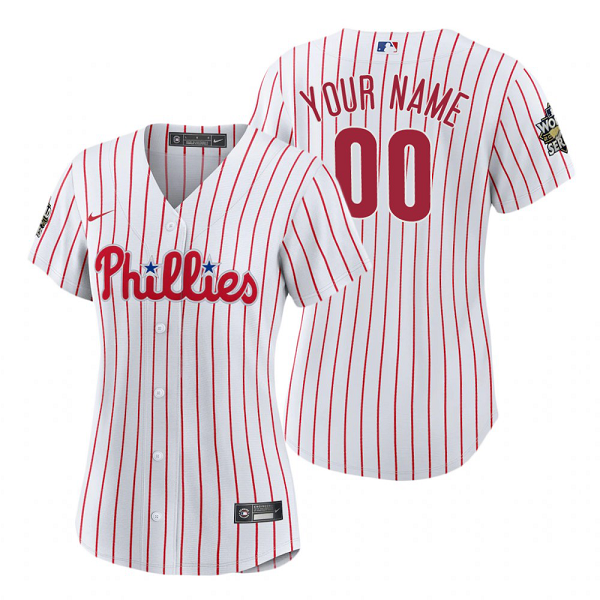 Women's Philadelphia Phillies Custom White 2022 World Series Cool Base Jersey