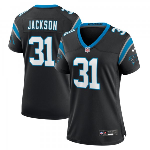 Women's Carolina Panthers Lamar Jackson Nike  Black  Game Jersey