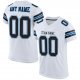 Men's Custom White Black-Panther Blue Mesh Authentic Football Jersey