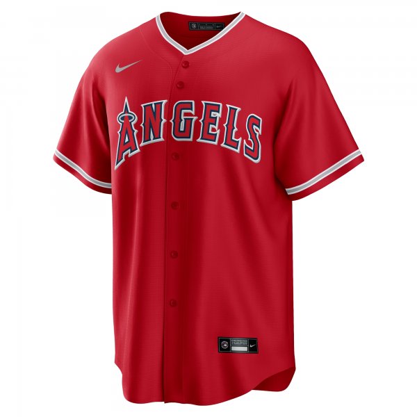 Men's Los Angeles Angels Mike Trout Nike Red Alternate Replica Player Name Jersey