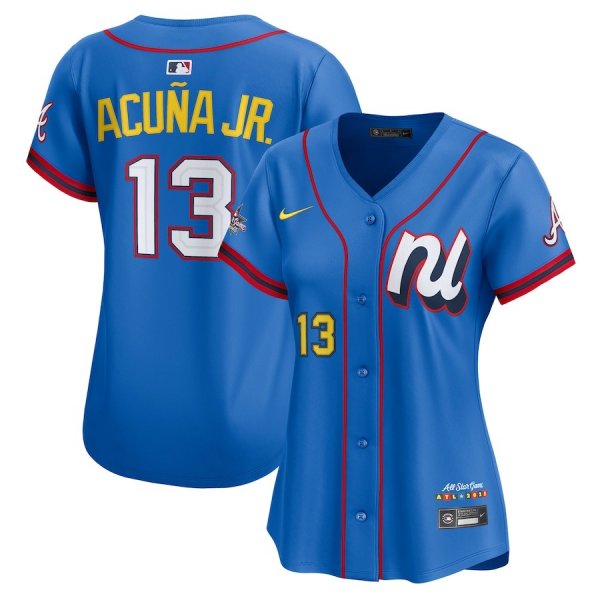 Women's National League #13 Ronald Acuna Jr. Nike Blue 2025 All-Star Edition Limited Player Jersey