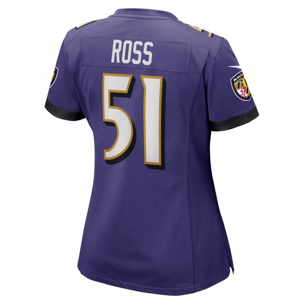 Women's Baltimore Ravens Josh Ross Nike Purple Game Player Jersey