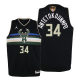 Youth Milwaukee Bucks #34 Giannis Antetokounmpo 2021 NBA Finals Black Jersey