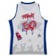 Men's Detroit Pistons Mitchell & Ness x Tats Cru White Hardwood Classics Fashion Jersey