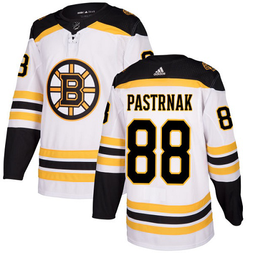 Adidas Boston Bruins #88 David Pastrnak White Road Youth Stitched NHL Jersey