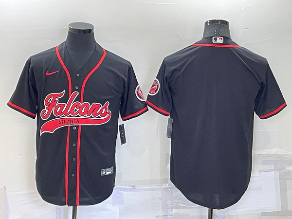 Men's Atlanta Falcons Blank Black Stitched Baseball Cool Base Jersey