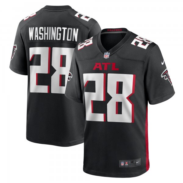 Men's Atlanta Falcons Carlos Washington Nike  Black  Game Jersey