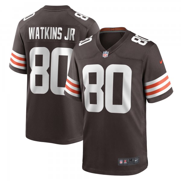 Men's Cleveland Browns Austin Watkins Jr. Nike  Brown Team Game Jersey