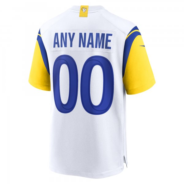 Men's Los Angeles Rams Nike White Alternate Custom Jersey