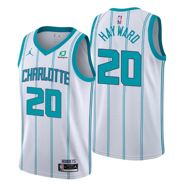 Men's Charlotte Hornets #20 Gordon Hayward White 2021 NBA Draft Classic Edition Jersey