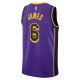 Unisex Los Angeles Lakers LeBron James Jordan Brand Purple Swingman Jersey - Statement Edition