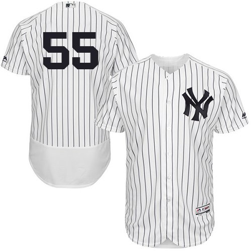 New York Yankees #55 Sonny Gray White Strip Flexbase Collection Stitched MLB Jersey