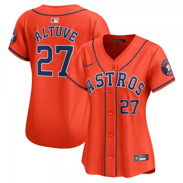 Women's Houston Astros Jose Altuve Nike Orange Alternate Limited Player Jersey