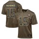 Youth #15 Patrick Mahomes Kansas City Chiefs Nike 2025 Salute to Service Game Olive Jersey