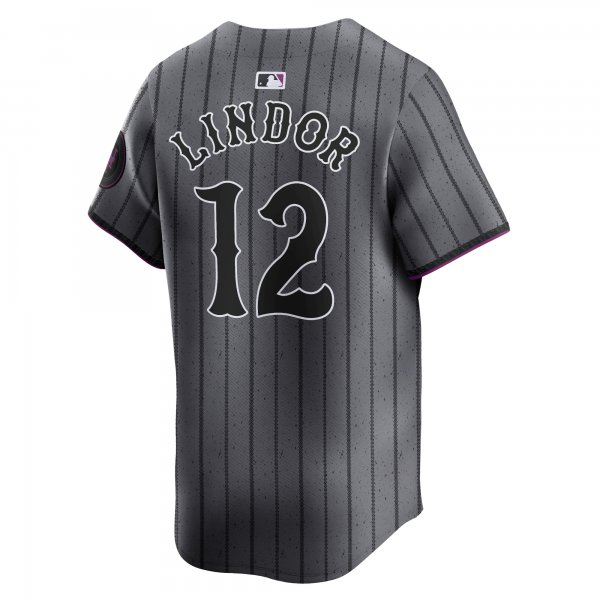 Men's New York Mets Francisco Lindor Nike Graphite 2024 City Connect Limited Player Jersey