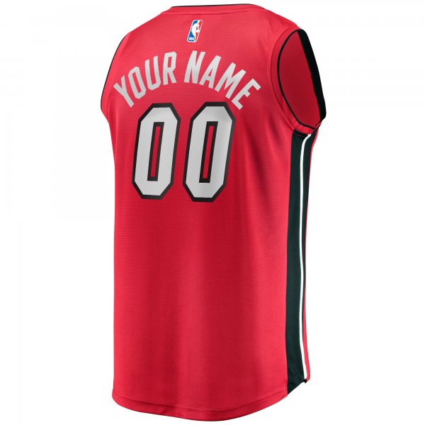 Men's Miami Heat Fanatics Red Fast Break Custom Jersey - Statement Edition