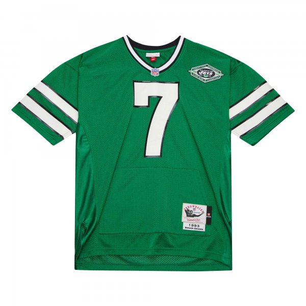 Men's New York Jets Boomer Esiason Mitchell & Ness Kelly Green 1993 Throwback Retired Player Pocket Jersey