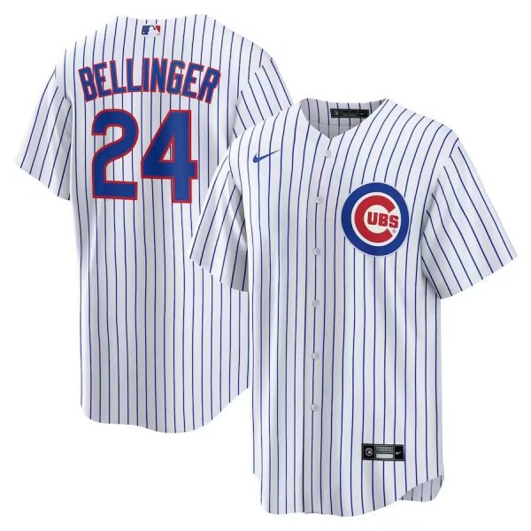 Men's Chicago Cubs #24 Cody Bellinger Nike White Royal Home Player Jersey