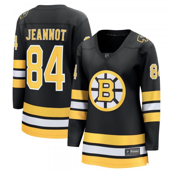 Women's Boston Bruins #84 Tanner Jeannot Black Home Breakaway Player Jersey