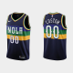 Men's New Orleans Pelicans #00 Custom 2022-23 City Edition Navy NBA Jersey