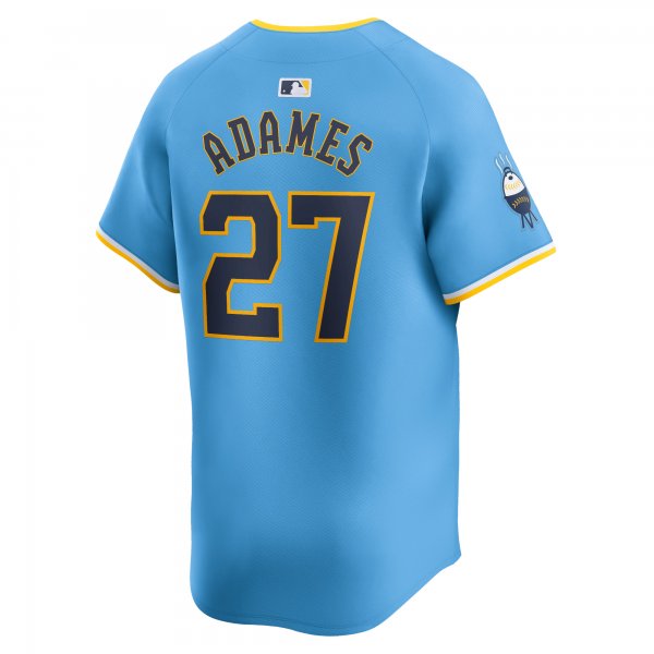 Men's Milwaukee Brewers Willy Adames Nike Powder Blue City Connect Limited Player Jersey