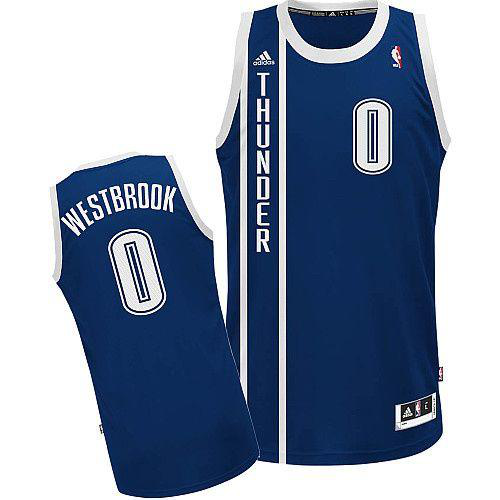 Men's Oklahoma City Thunder #0 Russell Westbrook Blue Alternate Stitched NBA Jersey