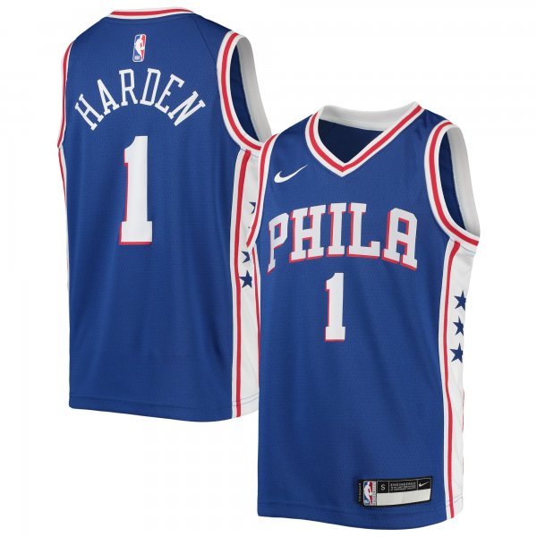 Youth Philadelphia 76ers James Harden Nike Royal Swingman Jersey - Icon Edition