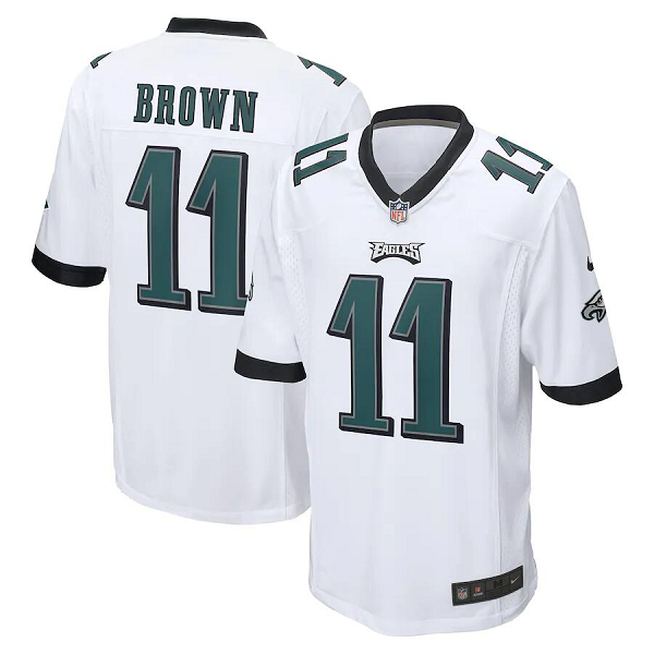 Youth Philadelphia Eagles #11 A.J. Brown Nike White Game NFL Jersey