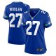 Women's Seattle Seahawks Tariq Woolen Nike Royal Throwback Player Game Jersey