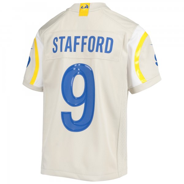 Youth Los Angeles Rams Matthew Stafford Nike Cream Game Jersey