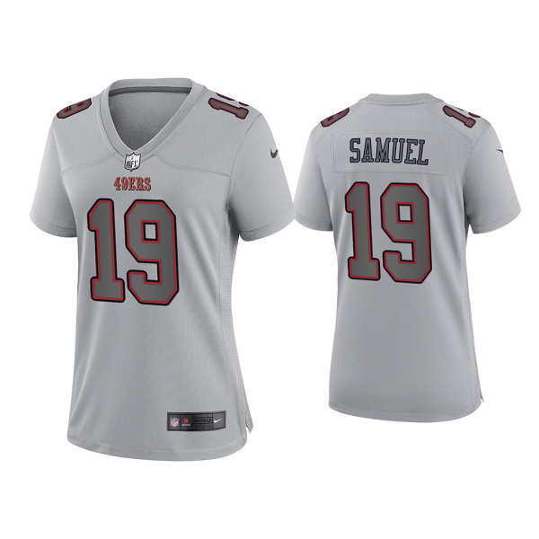 Women's Deebo Samuel Gray Atmosphere Fashion Game Jersey