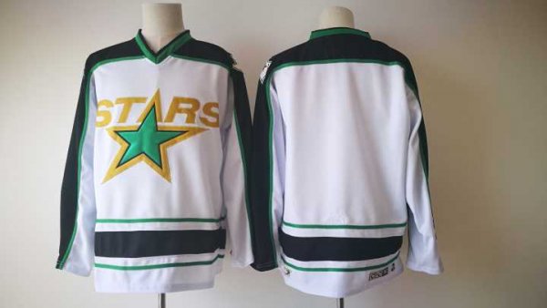 Adidas Dallas Stars Men's White Blank New Season Away CCM Hockey Stitched NHL Jersey