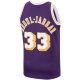 Men's Los Angeles Lakers Kareem Abdul-Jabbar Mitchell & Ness Purple Hardwood Classics Swingman Jersey