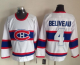 Montreal Canadiens #4 Jean Beliveau White CCM Throwback Stitched NHL Jersey