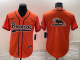 Men's Denver Broncos Blank Orange Stitched Baseball Cool Base Jersey