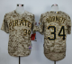 Pittsburgh Pirates #34 A. J. Burnett Camo Alternate Cool Base Stitched MLB Jersey