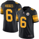 Men's Pittsburgh Steelers #6 Devlin Hodges Black Stitched NFL Limited Rush Jersey