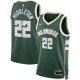 Unisex Milwaukee Bucks Khris Middleton Nike Hunter Green Swingman Jersey - Icon Edition