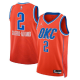 Youth Unisex Oklahoma City Thunder #2 Shai Gilgeous-Alexander Orange Jordan Statement Edition Swingman Jersey