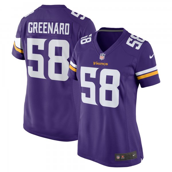 Women's Minnesota Vikings Jonathan Greenard Nike  Purple Team Game Jersey