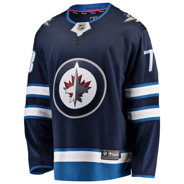 Men's Winnipeg Jets Tyler Toffoli Fanatics Blue Home PremierÃ¨ÂÂ½Breakaway Player Jersey