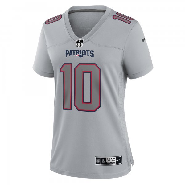 Women's New England Patriots Mac Jones Nike Gray Atmosphere Fashion Game Jersey