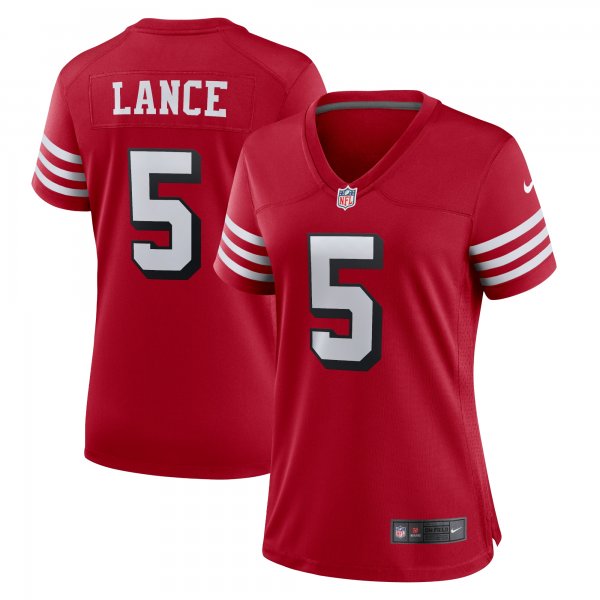 Women's San Francisco 49ers Trey Lance Nike Scarlet Alternate Game Jersey